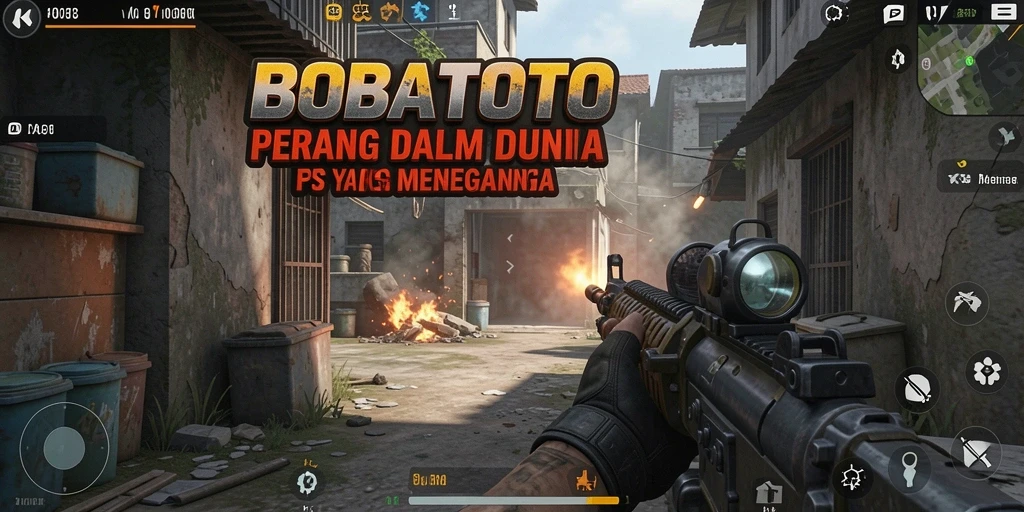 Tampilan gameplay seru BOBATOTO dengan aksi tembak-menembak yang intens.