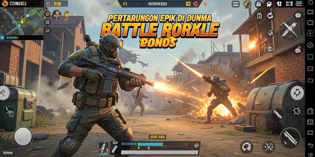 Tampilan seru dari gameplay Battle Royale COIN303.