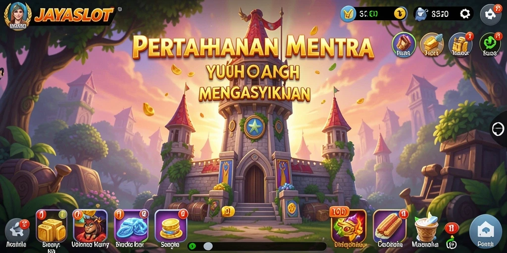 Screenshot gameplay JAYASLOT menampilkan aksi menegangkan dalam Tower Defense.