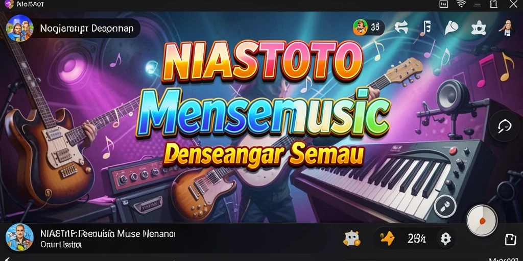 Screenshot gameplay NIASTOTO yang menunjukkan keseruan bermain musik.