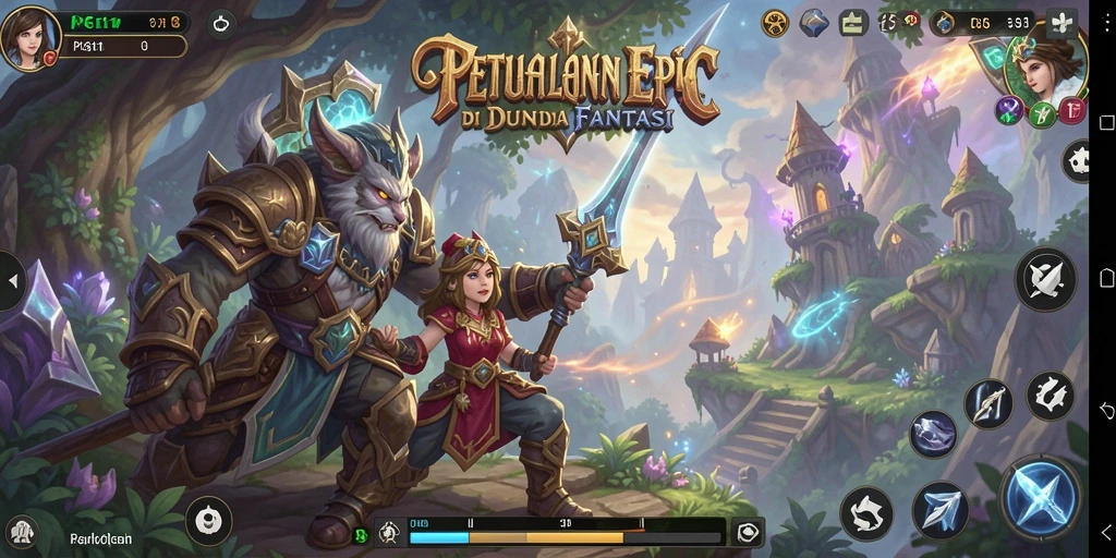 Tampilan visual game RPG yang menakjubkan dan penuh aksi.