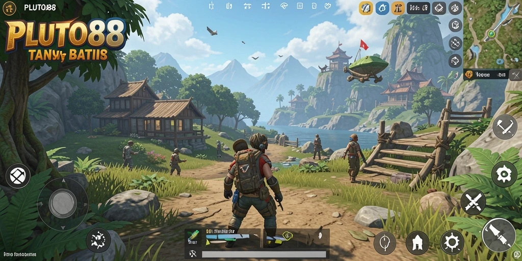 Screenshot <strong>PLUTO88</strong> menampilkan petualangan seru di dunia terbuka.