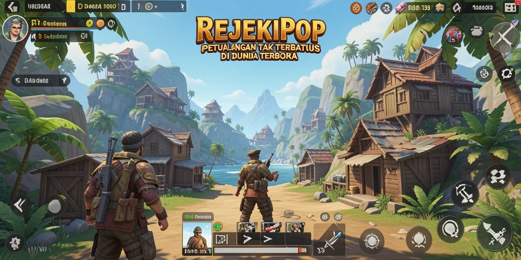 Tangkapan layar gameplay REJEKIPOP di dunia terbuka yang menakjubkan.
