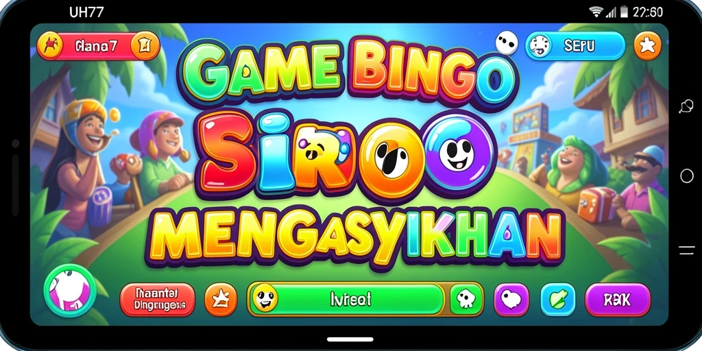 Screenshot UH77 menunjukkan pengalaman bermain Bingo yang seru dan interaktif.