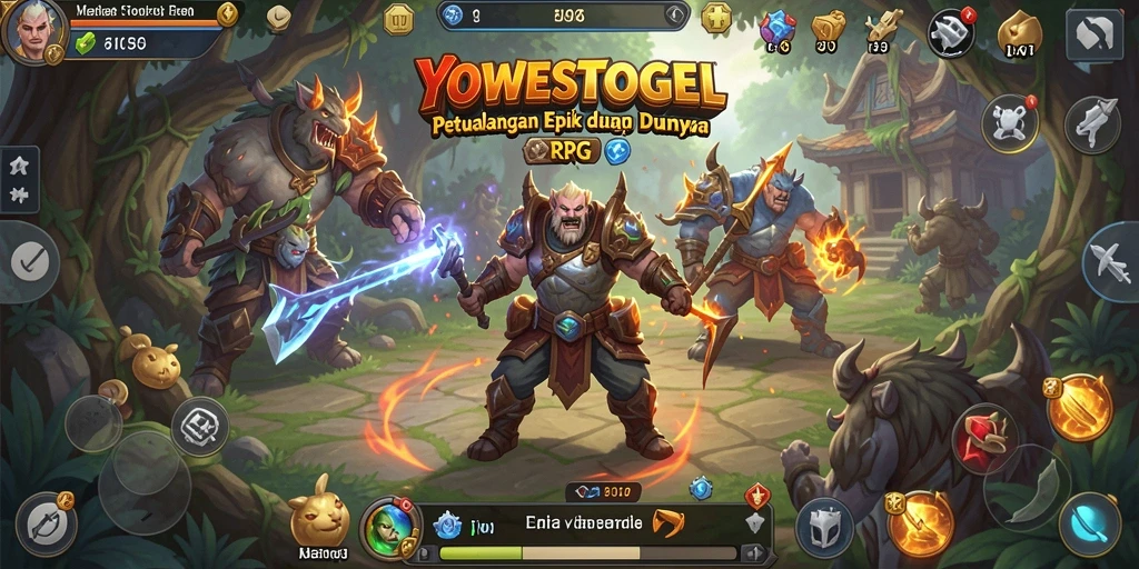 Tangkapan layar gameplay YOWESTOGEL yang menampilkan aksi petualangan RPG.